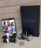 PS2 System, Controller & Game, working