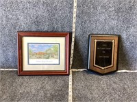 Framed Art and PVCC Plaque