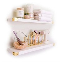 Willow & Grace Noelle 24" Floating Wood Shelves