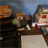 DESK WITH OFFICE SUPPLIES