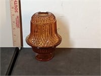 vtg amber glass fairy lamp
