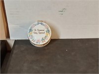 Falcon English china vanity trinket box