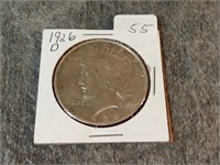 1926 D silver peace dollar