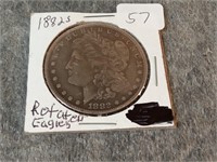 1882 S silver Morgan dollar
