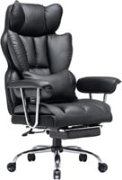 High Back PU Leather Chair  Black