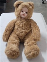 #K673" Early Teddy Bear Costume Doll
