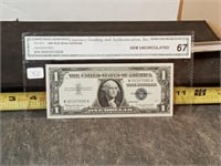 1957 - B $1 silver certificate GEM 67