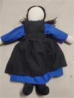 12" Collectible Amish Plush Doll Blue / Black