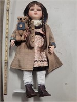 19" Paradise Galleries Porcelain Collectible Doll