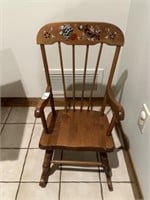 Paint Decorated Child's Rocking Chair