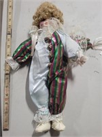 15" Paradise Galleries Porcelain Clown Doll
