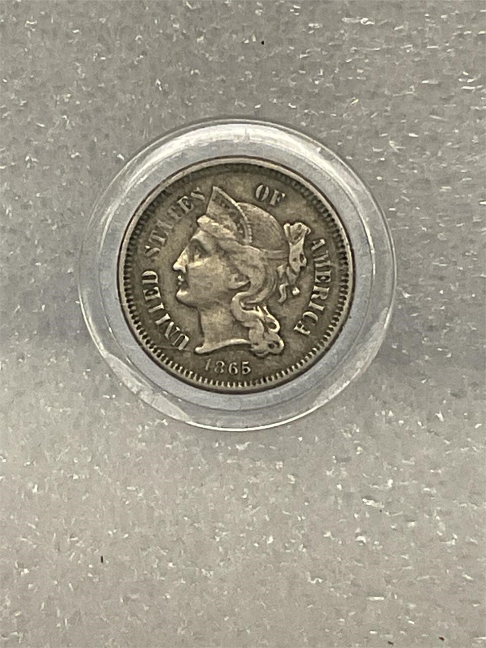 1865 (3 cent coin )