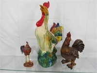 (3) ROOSTERS:
