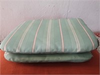 Two Green Seat Cushions