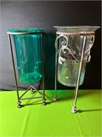Metal & Glass Candle Stands