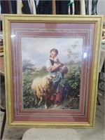 (26" x 32") Sheep Farm Girl Print