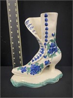 1945 Cash Family Pottery Handpainted Ceramic Shoe