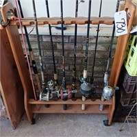 ROD HOLDER WITH ROD & REELS