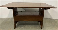 Country antique tilting table/bench