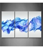 NEW $47 Abstract Blue Like Wave Wall Art