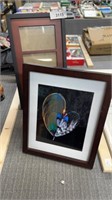 Feather picture, and picture frame