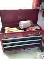 Metal Craftsman toolbox with contents