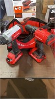 (Q) CRAFTSMAN 20v 1/4 IMPACT & 1/2 DRILL. 2 GOOD