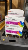 Two boxes of women’s daily vitamins