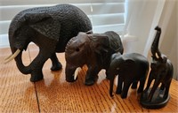 L - LOT OF 4 ELEPHANT FIGURINES (L24)