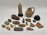 19 PIECES OF NATIVE ARTIFACTS