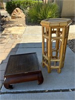 Bamboo Plant Stand + Pedestal