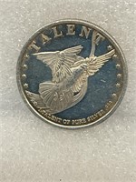 Talent 1ounce silver round