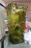 LARGE MADE IN SPAIN ART GLASS FLOOR VASE