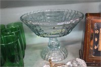 FLASHED GLASS COMPOTE
