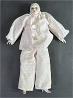 Vintage Porcelain Sad Pierrot Doll