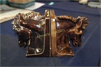 CERAMIC HORSE BUST BOOKENDS - CHIPS