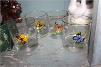 BUTTERFLY DECORATED WHISKEY GLASSES