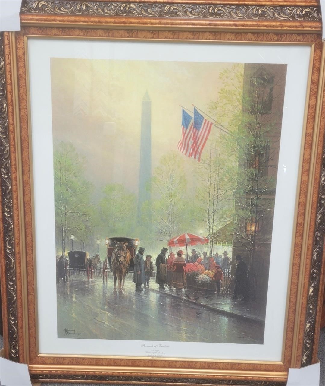 G HARVEY SIGNED ARTWORK "Pinnacle of Freedom"