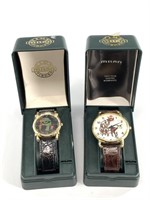 2 Vintage Christmas themed quartz watches in box