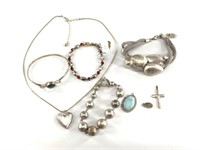 Mixed silver-plated fashion jewelry lot