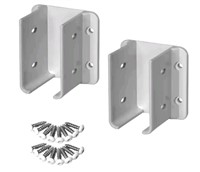 Veranda White Vinyl Fence Bracket Kit 2pk