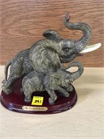 Large Elephant Figurine 9" tall