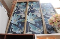 3 FLORAL PANELS