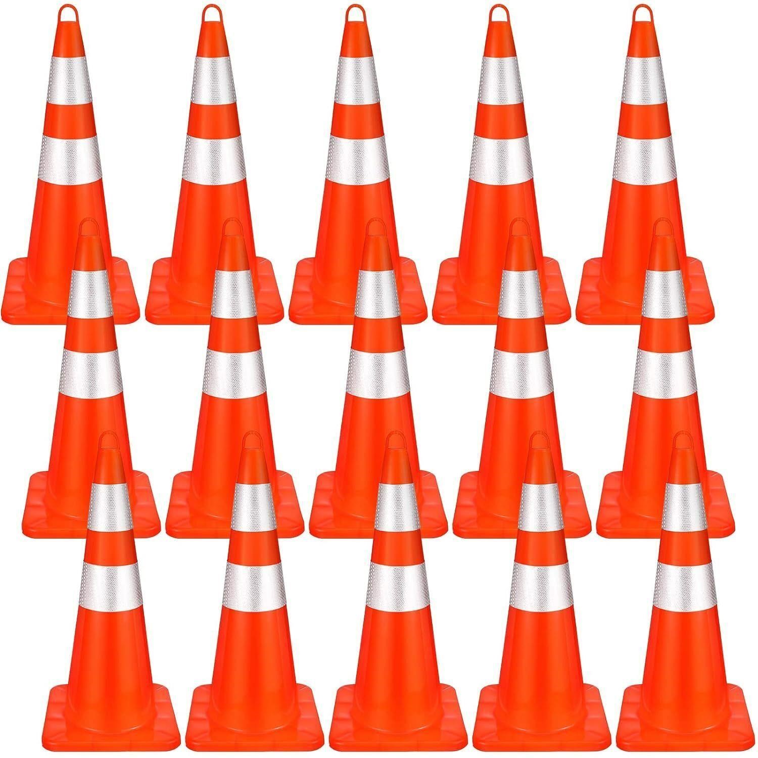 15 Pcs Safety Cones 28" Traffic Cones