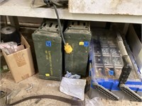 (2) ammo boxes on floor lot