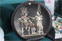 EGYPTIAN COPPER & SILVER PLATE PLATE