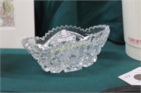 NUCUT IMPERIAL GLASS CLEAR OVAL OLIVE DISH
