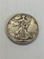 1937 D Walking Liberty Silver Half Dollar