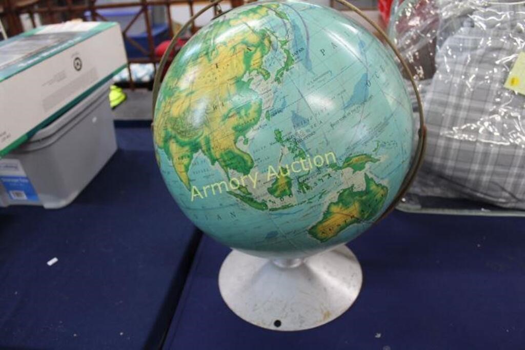 16" NYSTROM PICTORIAL RELIEF GLOBE - COLOR MARKER