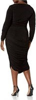 Large,Norma Kamali Women's Long Sleeve Tara Dress,